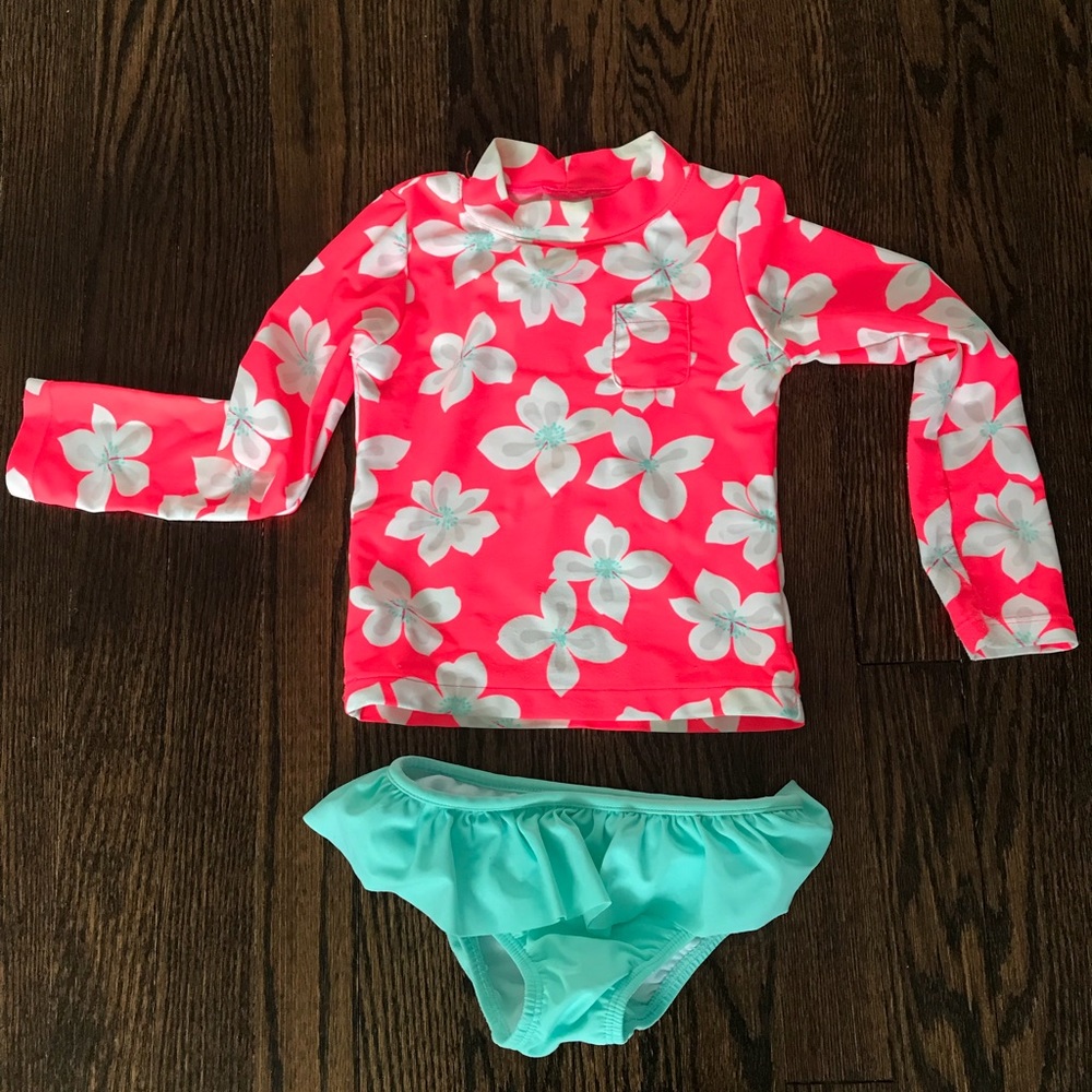 Long sleeve Swim shirt Two piece bathing suit